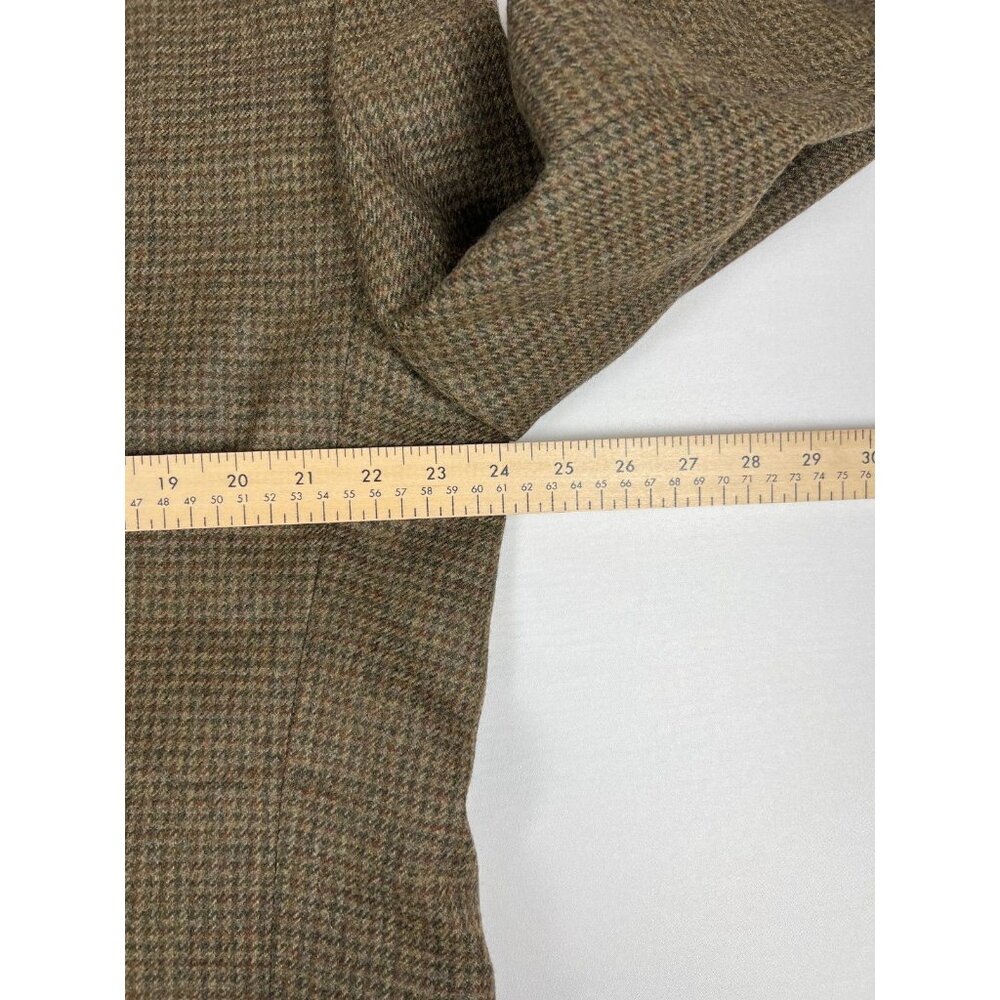 Chaps Ralph Lauren Men's 46 Brown 100% Wool Plaid Sport Coat Blazer - Picture 11 of 12
